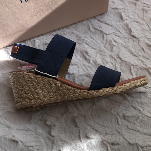 Sandals Heels Wedge By Tommy Bahama In Navy, Size:7.5 main image 0